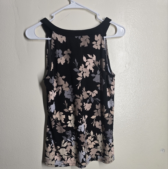 White House Black Market Black and Cream Blouse - Picture 3 of 3